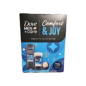 Dove‎ Men+Care Clean Comfort & Joy Body Wash Deodorant Shower 3 Piece Gift Set